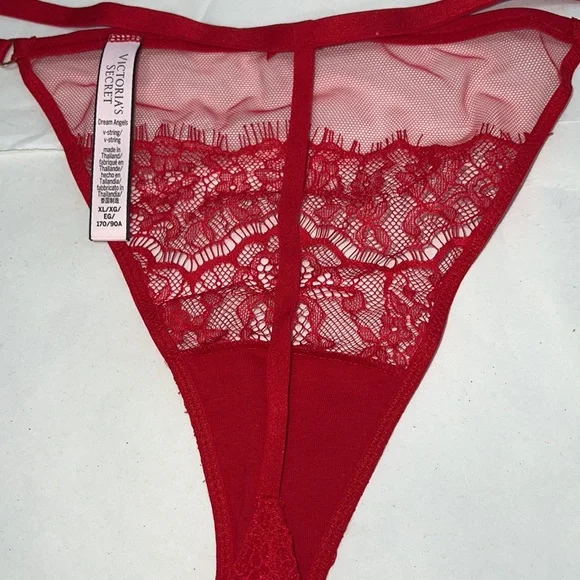 Victoria's Secret VString Mesh & Lace Red THONG Panty XL - Picture 12 of 12